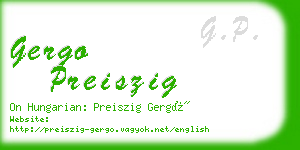 gergo preiszig business card